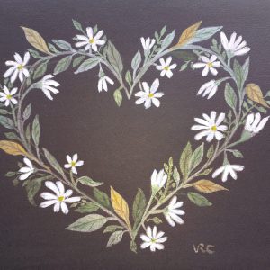 Daisies on black